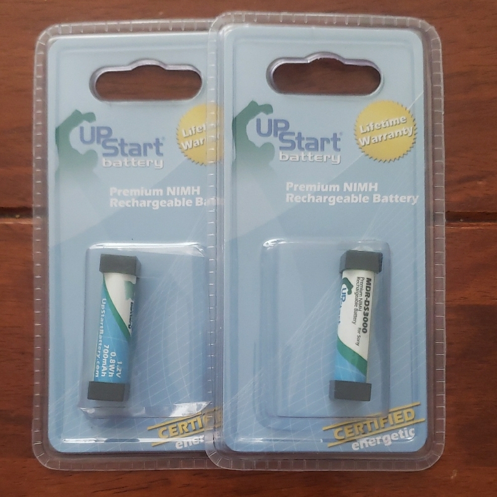 💡 UPSTART - Rechargeable NIMH Batteries for Sony Headphones - Qty 2
